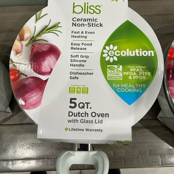 Brand New RARE SET of 3 BLISS CERAMIC Non-Stick Cookware - Picture 2 of 9